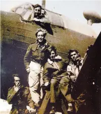  ??  ?? ●» Theo with his RAF pals during active service