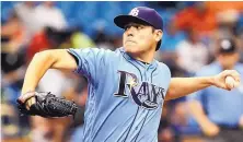  ??  ?? August: Matt Moore shines for Giants after trade from Rays