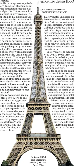  ?? ?? La Torre Eiffel será epicentro de los JJ. OO. de París 2024