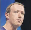  ?? BLOOMBERG ?? Facebook chief executive Mark Zuckerberg