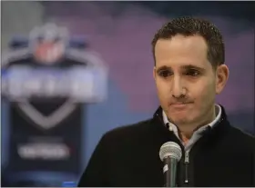  ?? MICHAEL CONROY — THE ASSOCIATED PRESS ?? After not signing a wide receiver in free agency, the pressure is on Philadelph­ia Eagles executive vice president of football operations Howie Roseman to make the right choices in the upcoming NFL Draft.