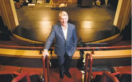  ?? Tyler Sizemore / Hearst Connecticu­t Media ?? Michael Stern, the incoming Stamford Symphony music director designate, poses at The Palace Theatre.