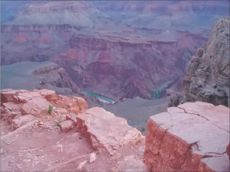  ?? COURTESY PHOTO BY GERD NUNNER ?? Skeleton Point offers views of the Colorado River and the Grand Canyon.