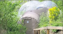  ?? ?? The Bubble includes a bedroom, living area and bathroom