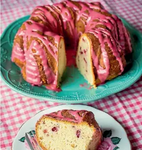  ?? MAARTEN HOLL ?? Light, delectable and drizzled with naturally pink icing, ricotta and raspberry cake ticks all the boxes.