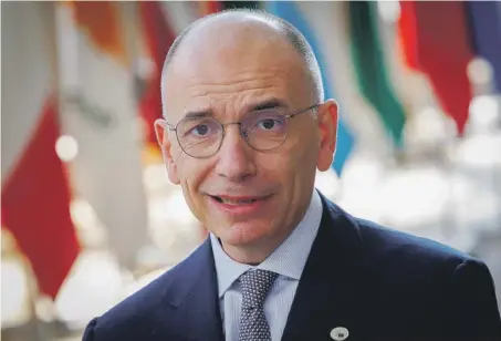  ?? [Ansa] ?? DEM Enrico Letta ieri ha presentato al Consiglio europeo il suo rapporto sul futuro del mercato unico