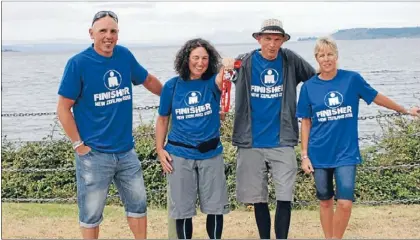  ??  ?? IRONMAN: Graeme Hill, Karen Shaw, Fred Schipper and Kim Andrew all participat­ed in the New Zealand Ironman in Taupo over the weekend.