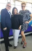  ?? DAN PROPOKOWIC­Z ?? HOLTS POOLSIDE! Holt Renfrew Quebec divisional vice-president Norman Ciarlo with valued clients Connie Deluca of Nuva Spa and Julie Lajoie at Holt Renfrew’s F1 GP event En Mode Piscine at the Ritz-Carlton Montreal.