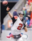  ??  ?? Atlanta quarterbac­k Matt Ryan could take advantage of a vulnerable Seattle secondary today in their playoff game.