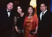  ??  ?? Alvin Marasigan – Director of Catering for Marco Polo Ortigas Manila, Karol Zablan, Mrs. Cel and Mr. Renen de Guia of Ovation Production­s