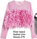  ?? ?? River Island feather trim blouse, £75