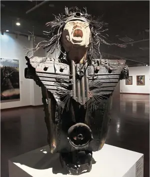  ?? — NORAFIFI EHSAN/The Star ?? Bayu Utomo Radjikin’s Bujang Berani (iron and plaster, 1991).