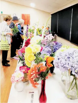  ??  ?? The lush growing conditions in West Gippsland this summer were on show for Warragul and District Garden Club’s competitio­n bench in January.