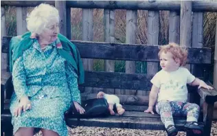  ?? ?? I love this photo of my “youngest baby” with her great grandmothe­r – then aged 100. For them to be able to spend time together was amazing.