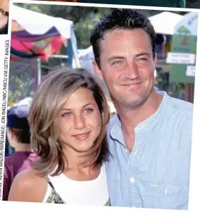  ?? IMAGES GETTY VIA RAGEL/NBC/NBCU JON MAZUR/WIREIMAGE; KEVIN Pictures: ?? Just good friends: But Perry was devastated at co-star Jennifer Aniston’s ‘deafening lack of interest’. Top, the Friends cast