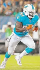  ?? | AP ?? Dolphins linebacker Lawrence Timmons, who went AWOL before the season opener, wanted to rejoin the team this week.