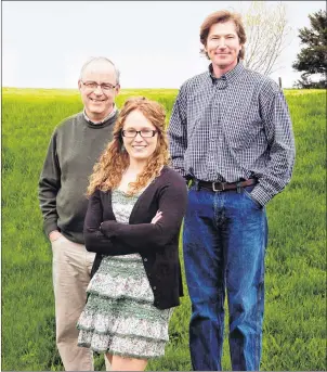  ?? SUBMITTED PHOTO ?? Courtney Hogan-Chandler will be joining her Fiddlers’ Sons bandmates, John B. Webster, left and Eddy Quinn, to present the Festive Fiddler’s Feast set for Dec. 3 in Emerald.