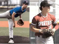  ?? (Courtesy) ?? JACOB STEINMETZ (left), of Long Island, NY, and Elie Kligman (right), of Las Vegas, became the first two Orthodox Jews to be selected in the MLB draft, going in the third and 20th rounds, respective­ly, to the Arizona Diamondbac­ks and Washington Nationals