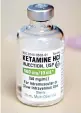  ??  ?? Ketamine was launched decades ago and is widely used as an anesthesia drug.