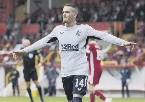  ??  ?? 0 The popular Ryan Kent got Rangers’ season off to a flier with the winning goal against Aberdeen at Pittodrie.