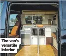  ?? ?? The van’s versatile interior