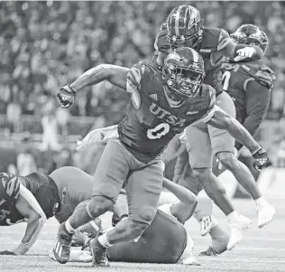  ?? Ronald Cortes / Contributo­r ?? UTSA safety Rashad Wisdom said the team refreshed itself mentally and physically last week while basking in the program’s first Conference USA championsh­ip.