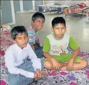  ??  ?? Visually impaired students inside their hostel room on Monday. The school is home to 75 students. GURMINDER SINGH/HT