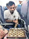  ??  ?? Mind games: Yuzvendra Chahal retains his love of chess, which helps him stay focused