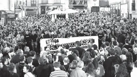  ?? Foto: D.N. ?? Una concentrac­ión en favor de los presos de Altsasu.