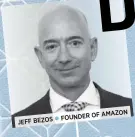  ??  ?? AMAZON FOUNDER OF JEFF BEZOS 