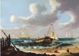  ??  ?? Thomas Chambers (1808-1869), Rockaway Beach, New York, with the Wreck of the Ship “Bristol”, ca. 1837-1840. Oil on canvas, 21¾ x 30/ in. Morton and Marie Bradley Memorial Collection. Eskenazi Musuem of Art, Indiana University, 98.44.