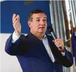  ?? Photos by Godofredo A. Vasquez / Staff photograph­er ?? Sen. Ted Cruz says he worries too many Republican­s will stay home in November.