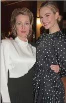  ??  ?? TIMELESS MESSAGE: All About Eve’s Gillian Anderson and Lily James