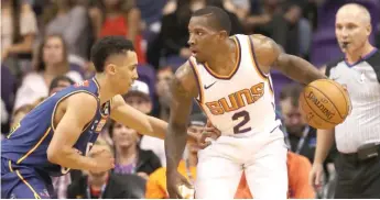  ?? | GETTY IMAGES ?? Guard Eric Bledsoe hadn’t been with the Suns since they sent him home after a tweet Oct. 22.