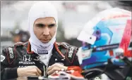  ?? Matt Slocum / Associated Press ?? Robert Wickens prepares to qualify for an IndyCar series race last year in Long Pond, Pa.