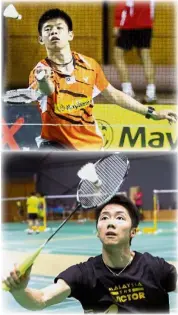  ??  ?? Who will it be?: Leong Jun Hao (top) or Lim Chi Wing may be picked as fourth singles player for the Thomas Cup qualifiers.