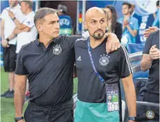  ?? FOTO: FRANK HOERMANN/IMAGO IMAGES ?? Antonio Di Salvo (re.), der ehemalige Co-Trainer von Stefan Kuntz, übernimmt den Chefposten bei der U21 des DFB.