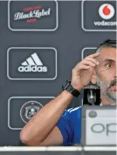  ?? ?? Jose Riveiro coach of Orlando Pirates during Orlando Pirates Press Conference on the 01 February 2022 at Supersport Studios © Sydney Mahlangu/BackpagePi­x