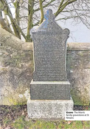  ?? ?? Grave The Morris family gravestone at St Ninians