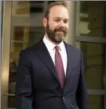  ?? JOSE LUIS MAGANA — THE ASSOCIATED PRESS FILE ?? In this Feb. 23 photo, Rick Gates leaves federal court in Washington.