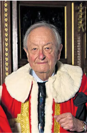  ??  ?? Lord Lester, 82, who faces a long suspension from the Lords, has called the allegation­s ‘completely untrue’