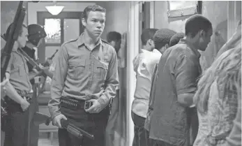  ?? FRANCOIS DUHAMEL, ANNAPURNA PICTURES ?? Will Poulter plays a white police officer at the Algiers Motel during the 1967 riots in Detroit.