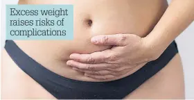  ??  ?? Excess weight raises risks of complicati­ons