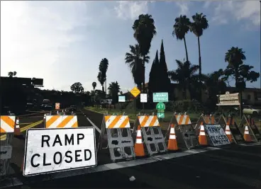  ?? PHOTO COURTESY OF AXEL KOESTER ?? Caltrans made repairs on the The Vincent Thomas Bridge in San Pedro for several months last year. Of 17 categories making up the U.S. infrastruc­ture grade, 11 received a D, indicating “significan­t deteriorat­ion” with “strong risk of failure.”