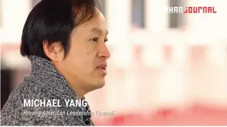  ??  ?? } Michael Yang, who works for the City of Minneapoli­s doing outreach in Southeast Asian communitie­s, answers COVID-19 questions in Hmong for the Sahan Journal’s “COVID-19 Vaccine: Frequently Asked Questions” video series.