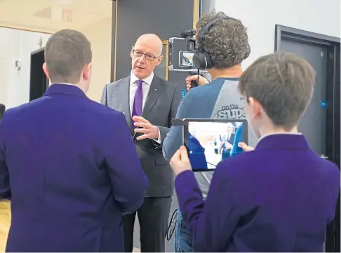  ??  ?? SCHOOLS OUT: Education Secretary John Swinney says he wants pupils back in the classroom as soon as possible.