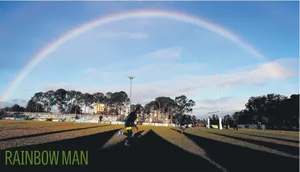  ?? Picture: Getty Images ?? A Fijian player warms up before his country’s Oceania Rugby Under-20 Championsh­ip match against New Zealand at Bond University in Gold Coast, Australia yesterday.