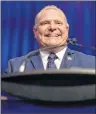  ?? CP PHOTO ?? Ontario PC Leadership candidate Doug Ford holds a campaign rally in Toronto on Saturday.