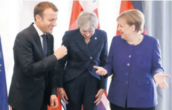  ??  ?? Emmanuel Macron, Theresa May i Angela Merkel: tko će biti najveći gubitnik?