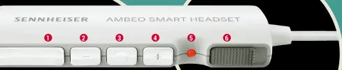  ??  ?? La botonera de control permite regular el sonido ambiental , el volumen , descolgar llamadas e iniciar o detener la música , comprobar si está grabando e iniciar la grabación de sonido en 3D y regular el volumen de la misma .